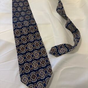 Florida Marlins Elegant Blue and Brown Patterned Men's Tie